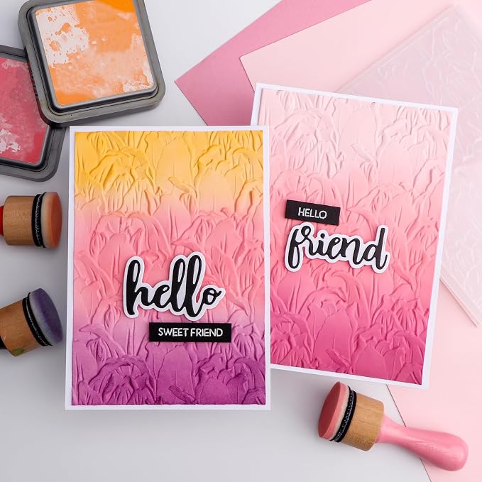 BAOFALI 3D Embossing Folder for Card Making, Leaves Plastic Texture Fades - Image 5