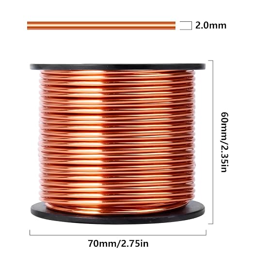 Aluminum Craft Wire, 95 Feet 2.0mm/ 14 Gauge Copper Bendable Soft Metal - Image 3