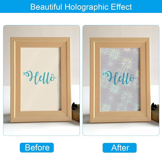 PATIKIL 11.7x8.3" Holographic Sticker Paper, 10Sheets A4 Polypropylene - Image 4