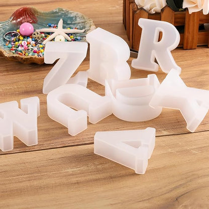 Letter Mold 2.5 inch 26 Pack Letter Mold Letter Resin Mold Alphabet Candle Mold - Image 2