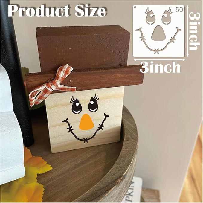 Small Stencils for Painting on Wood Reusable, 3 Inch Reusable Stencil for Craft - Image 4