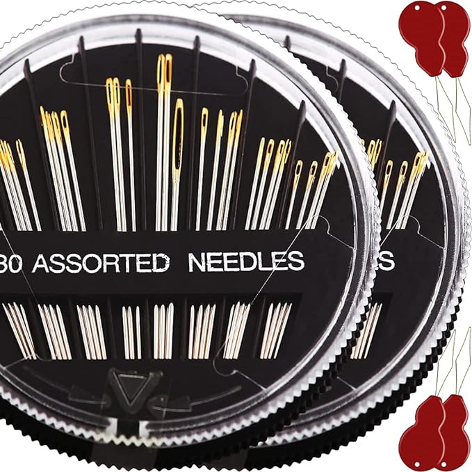 60 Pack, Premium Sewing Needles by JollMono