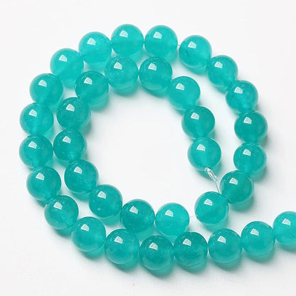 46PCS 8mm Natural Stone Beads Blue Amazonite Jade Stone Round Loose Beads - Image 5