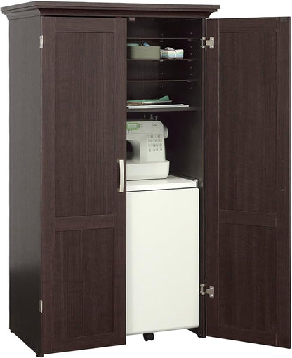 Sauder Miscellaneous Storage Craft & Sewing Armoire, Dakota Oak Finish - Image 9