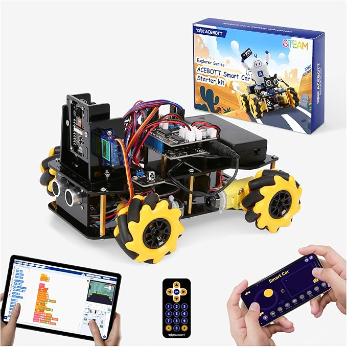 Robotics Kit for Kids Ages 8–12 12-16, ACEBOTT Smart Robot Car Kit by ACEBOTT