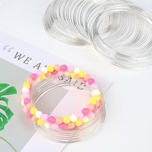 200 Loops Memory Steel Wire for Jewelry Making Supplies, 0.6mm Bangle Bracelet - Image 3