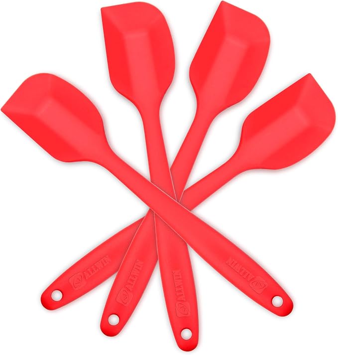 Silicone Spatula 4-piece Set, Heat-Resistant Non-stick Rubber Spatulas - Image 3