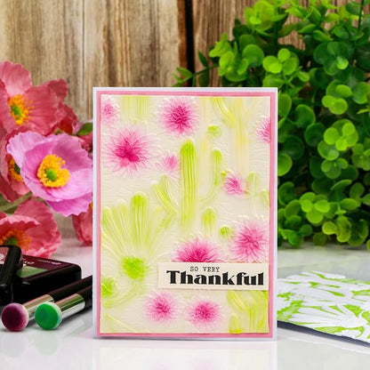 BAOFALI 3D Embossing Folder for Card Making, Beautiful Cactus and FlowerClear - Image 8