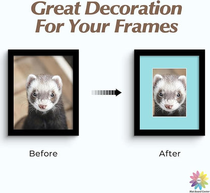 Mat Board Center, 8x10 Mixed Colors White Core Picture Mats Mattes Matting - Image 7