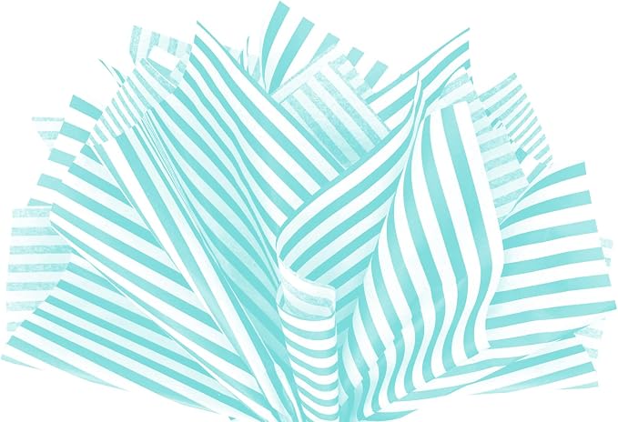 Flexicore Packaging Azure Pin Stripe Print Gift Wrap Tissue Paper Size: 15 Inch by FlexicorePackaging