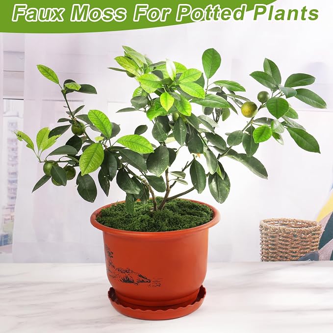 Jollidecor Fake Moss for Crafts, 14.1 OZ Artificial Moss for Plants Indoor - Image 7