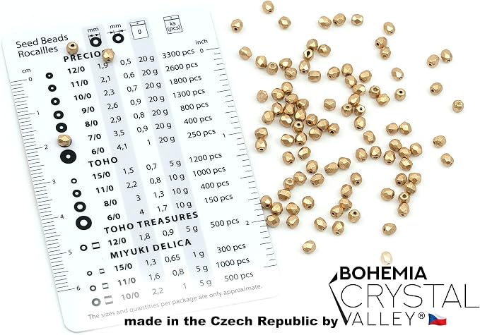 100 pcs Faceted Fire Polished Pressed Czech Glass Beads 3mm, Aztec Pale Gold - Image 2