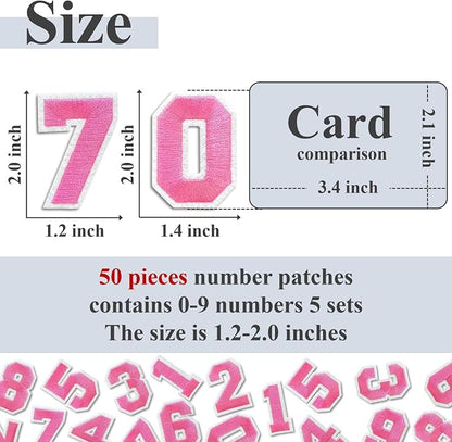 Number Iron On Patches, Numbers 0-9 Embroidery Applique Patch, DIY Decorative - Image 2