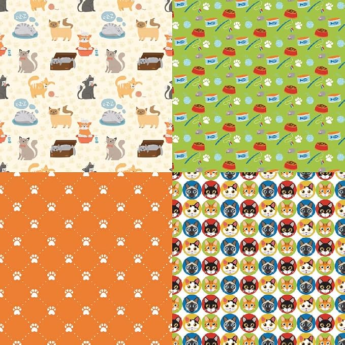Cat Scrapbook Paper Pad:Cute Pet-Inspired Craft Paper Sheets, Decorative Kitten - Image 2