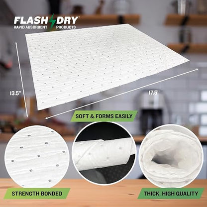 FlashDry Oil Absorbent Pads – High Absorbency of Oil-Based Liquids, - Image 2