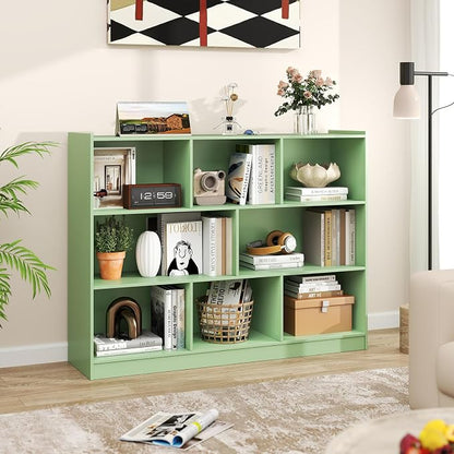 Giantex 8 Cube Bookcase, Freestanding 3-Tier Open Bookshelf, Modern Storage - Image 2