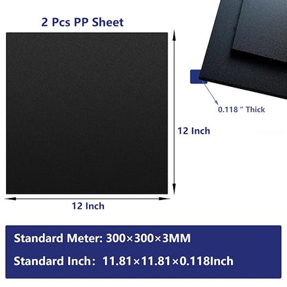 2 Pack Black Plastic Sheet 12x12x0.12 in Flexible High Tensile Plastic Sheets - Image 2