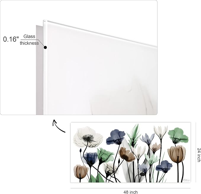 Empire Art Direct Frameless Free Floating Tempered Glass Panel Graphic Wall Art - Image 6