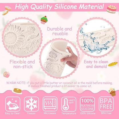Oversized Sunflower Silicone Mold Leaves Cake Decoration Fondant Mold - Image 6