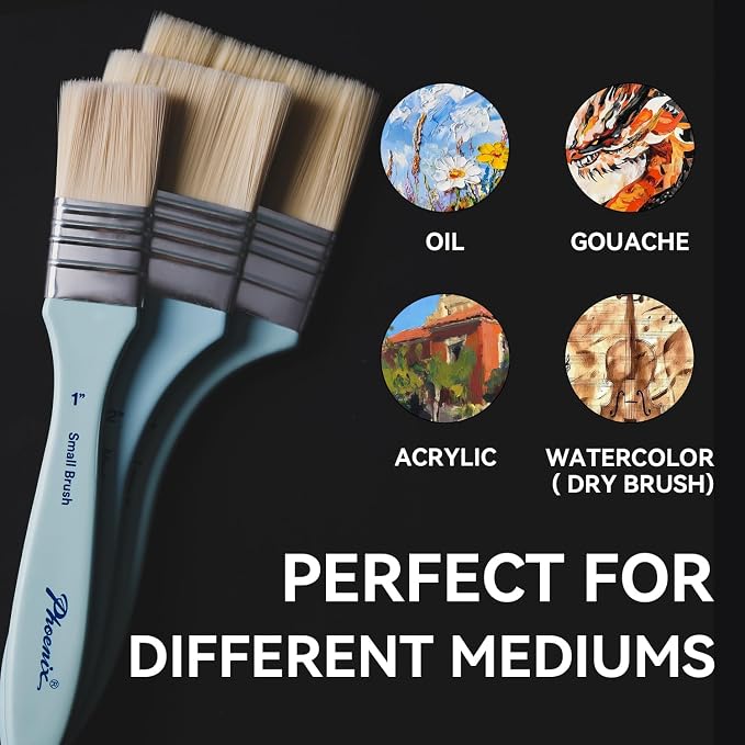 PHOENIX Flat Paint Brush Set - Image 5