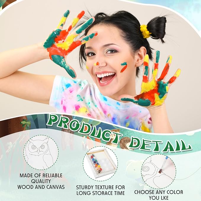 Zhanmai 12 Pack Pre Drawn Canvas - Image 3