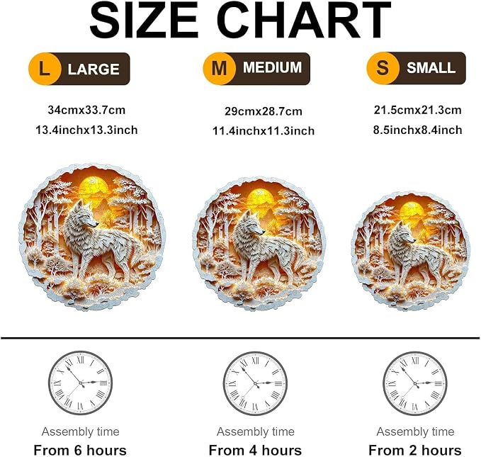Wooden Puzzles for Adults, 3D Wolf Wooden Puzzles 290 Pieces, Unique Animal - Image 5