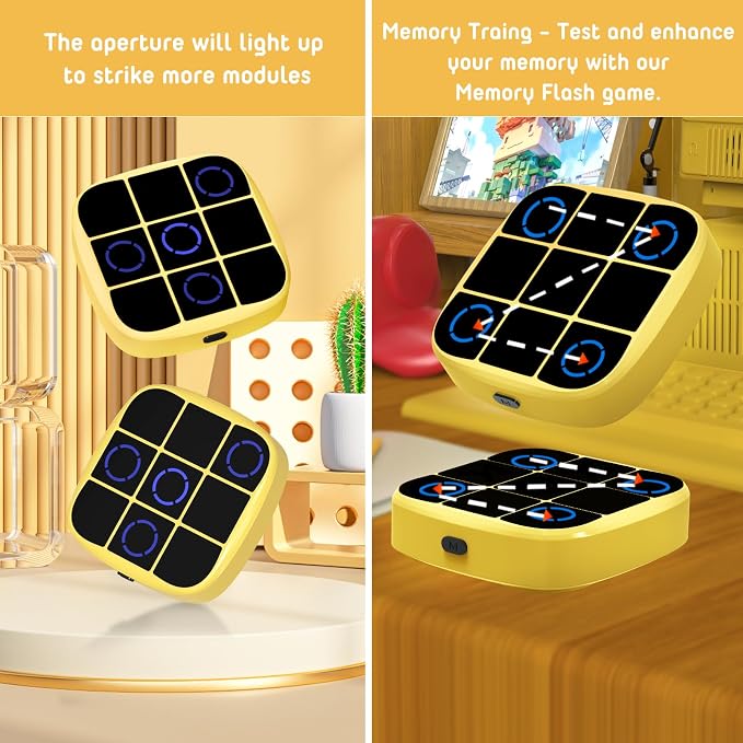 Tic-Tac-Toe Bolt Game, 4-in-1 Handheld Puzzle Games Console, Electronic - Image 4
