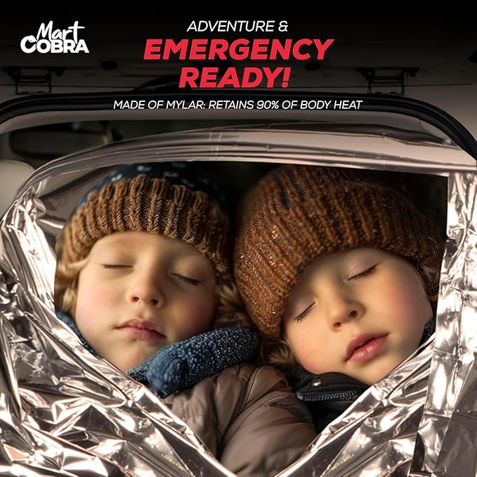 Emergency Blankets for Survival Gear and Equipment x6, Space Blanket, Mylar - Image 4
