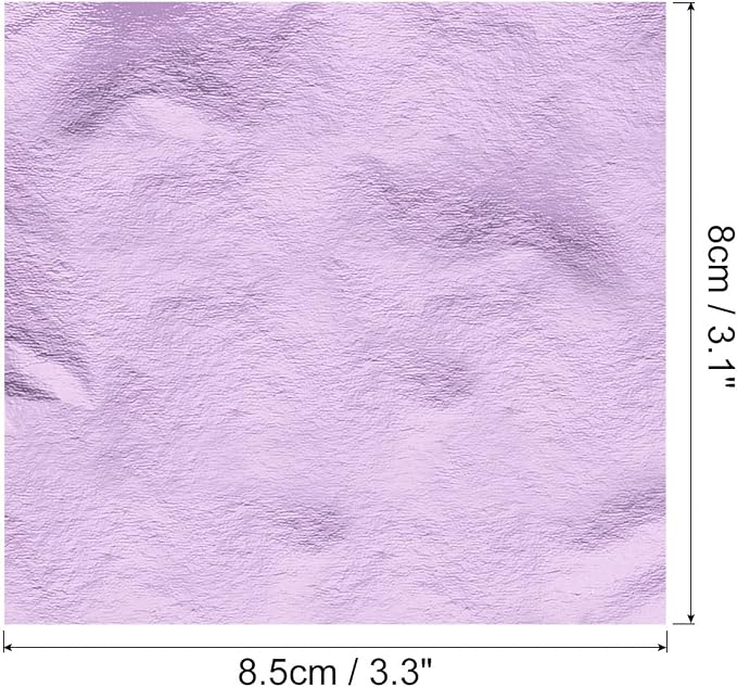 MECCANIXITY Gold Leaf Foil Sheet, Peach Purple Leaf Papers, 3.3 x 3.1inch - Image 2