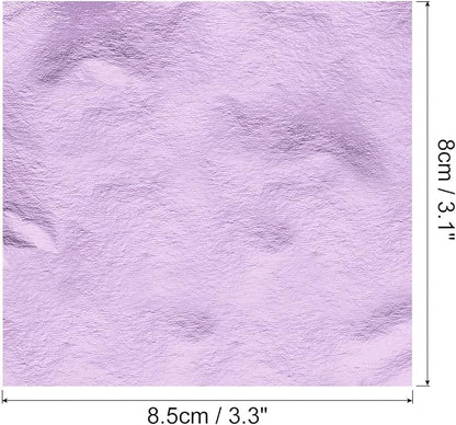 MECCANIXITY Gold Leaf Foil Sheet, Peach Purple Leaf Papers, 3.3 x 3.1inch - Image 2