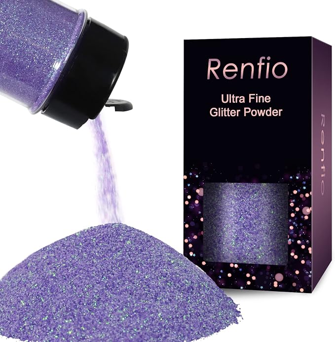 Renfio Iridescent Ultra Fine Glitter Powder Resin Supplies Glitters 1.94 Oz PET by Renfio