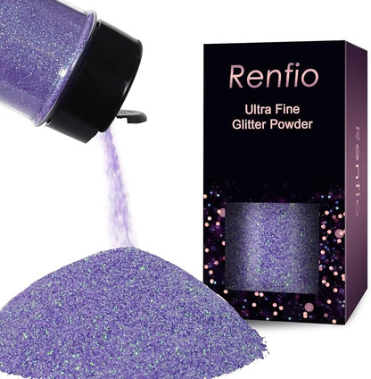 Renfio Iridescent Ultra Fine Glitter Powder Resin Supplies Glitters 1.94 Oz PET by Renfio
