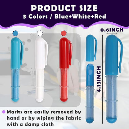 3PCS Sewing Chalk for Fabric, Wipeable and Washable Fabric Chalk for Sewing - Image 3