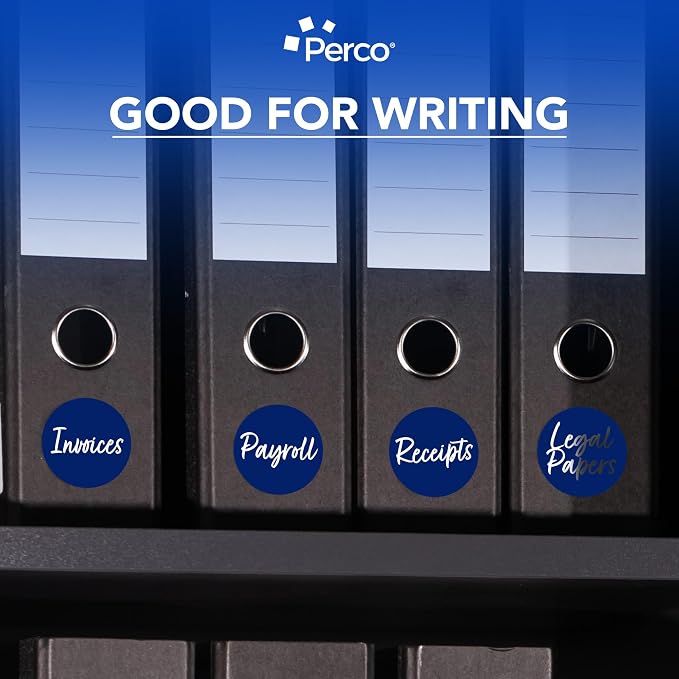 Perco Dark Blue 3-Inch Round Circle Dot Sticker Labels - Image 6