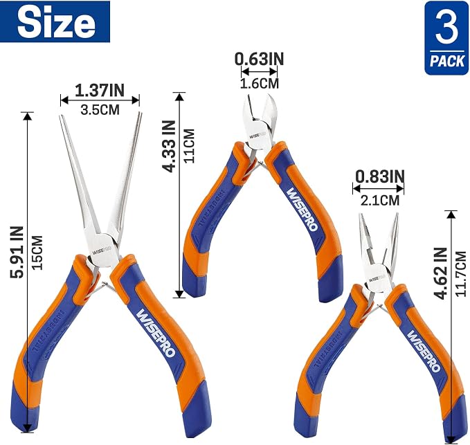 3 PCS Mini Pliers Set, Jewelry Pliers Kit - Image 2