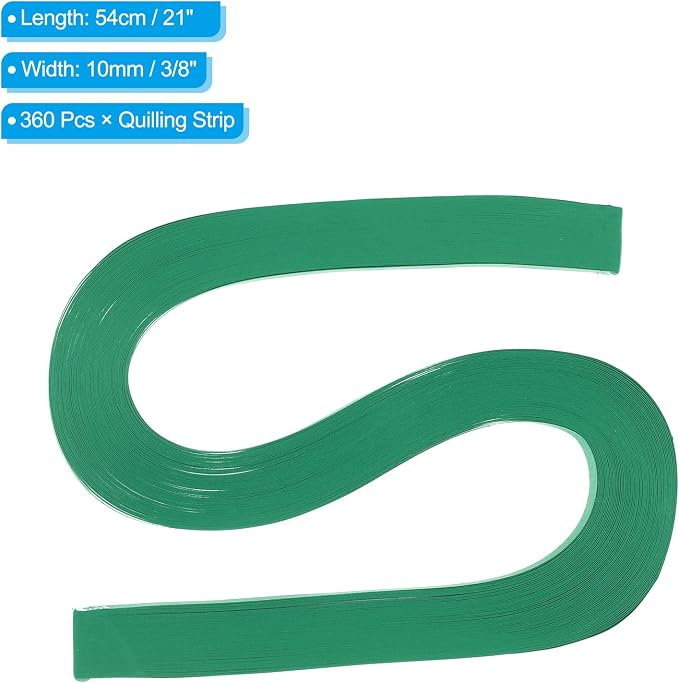 PATIKIL 360pcs Quilling Paper Strips Paper Flowers Quilling Kits 3/8" Origami - Image 2