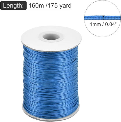 MECCANIXITY Waxed Cord 1mm Waxed Polyester Cord 175 Yard Wax String - Image 2