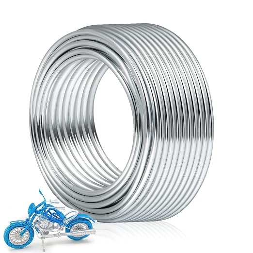 3mm Craft Wire for Sculpting, 52 Ft Aluminum Bendable Thick Metal for Bonsai by Cruzix