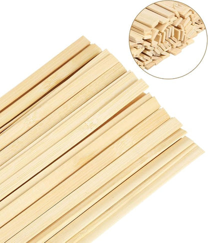 Pllieay 400 Pieces Bamboo Sticks Wood Extra Long Sticks - Image 4