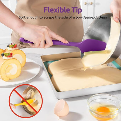 U-Taste Silicone Spatula Set: 600ºF High Heat Resistant, Seamless Food Grade - Image 4