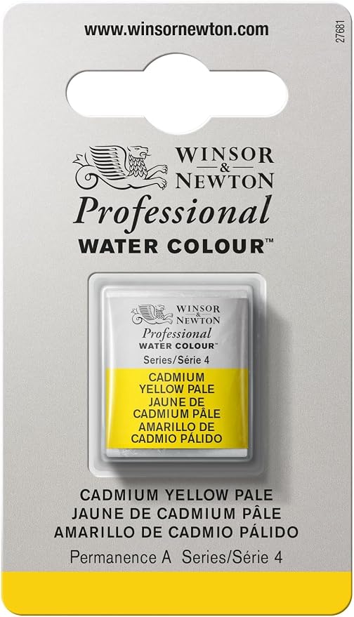 Winsor & Newton Professional Water Colour Paint, Half Pan, Cadmium Yellow Pale by WinsorNewton