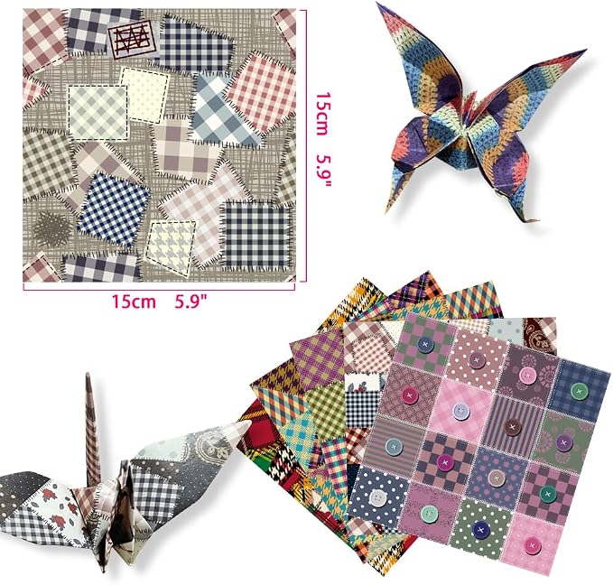 Square Origami Paper 6x6 Double Sided 50 Sheets 50 Colors 70GSM Origami Kit - Image 2