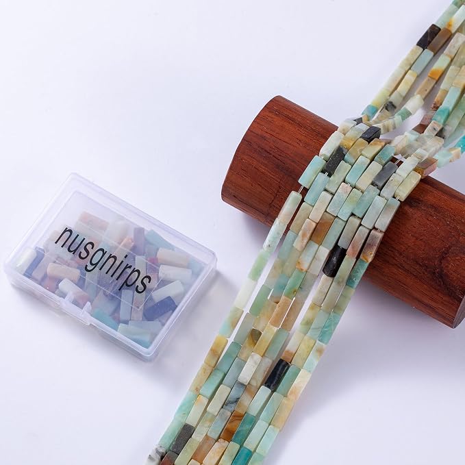 Natural Amazonite Rectangle Tube Beads 4x13mm 38cm/str Loose Semi Gemstone - Image 6