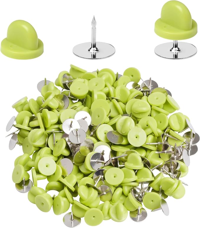 400pcs PVC Rubber Pin Backs Heliltd Butterfly Clutch Pins Tie Tacks Blank Pins by Heliltd