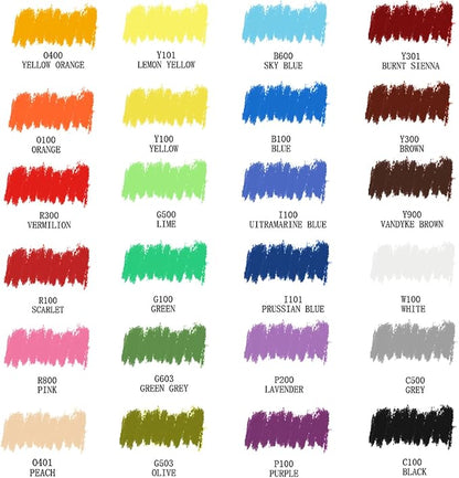 Artecho Oil Pastels Set of 24 Colors, Soft Oil Pastels - Image 2