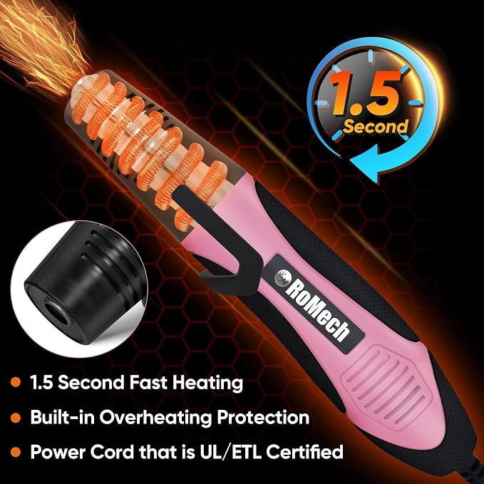 ROMECH 350W Heat Gun with 2 Nozzles, Dual Temp Heat Gun 400°F-660°F, Fast Heat - Image 3