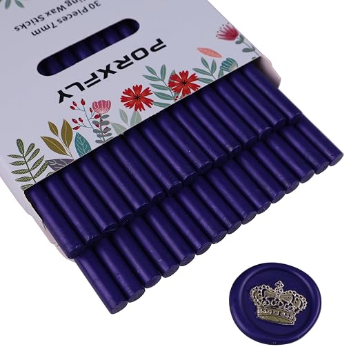 30 Pieces 7mm Sealing Wax Sticks by PORXFLY