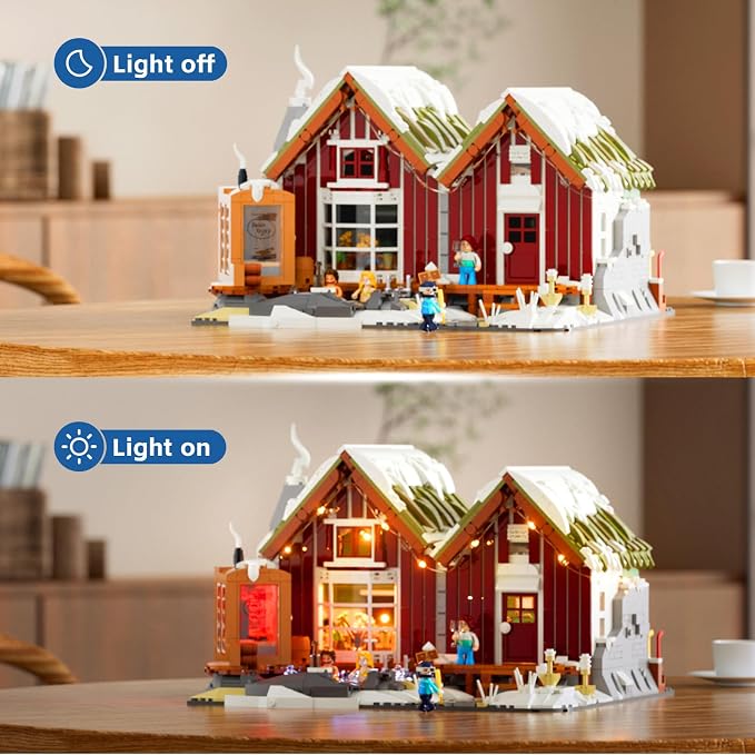 Spa-Cabin Winter Lighting-Building-Bricks Set - Image 2