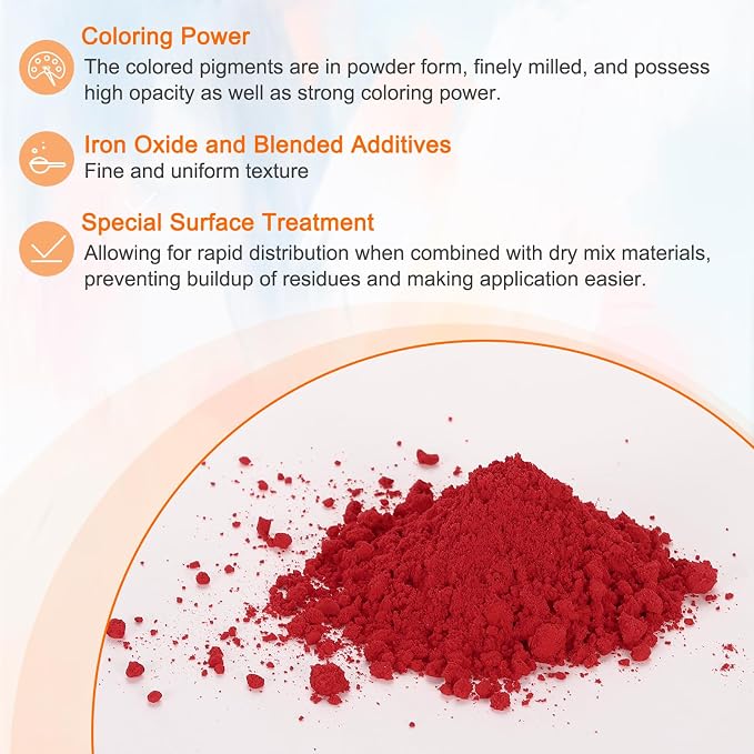 HARFINGTON Iron Oxide Powder Concrete Pigment 600 Mesh 3.5oz Iron Oxide Grout - Image 3
