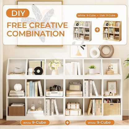 9-Cube Wooden Storage Bookcase - Image 6